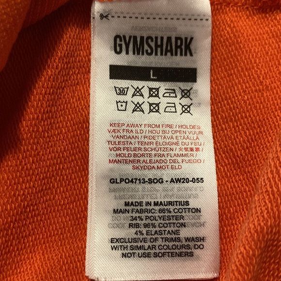 Gymshark Training Cropped Sweater Sweatshirt in Solar Orange Size Large - Picture 11 of 11
